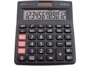 obrázek - Kalkulátor Apollo ASD-612, stolní, 12 big digit, dual power