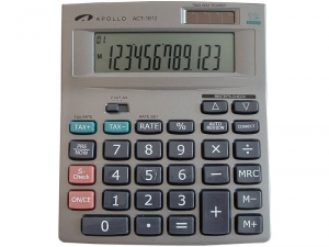 obrázek - Kalkulátor Apollo ACT-1612, stolní, 12 big digit,  TAX, dual power