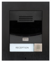 obrázek - 2N® IP Solo, dveřní interkom, 1 tl., bez kamery, povrchová montáž (vč. rámečku), černý