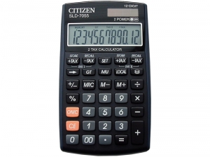 obrázek - Kalkulátor CITIZEN SLD-7055, kapesní, 12 digit, 2x TAX, dual power