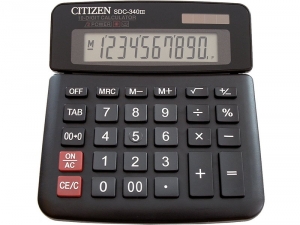 obrázek - Kalkulátor CITIZEN SDC-340, stolní, 10 big digit, dual power