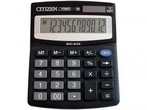 obrázek - Kalkulátor CITIZEN SDC-812, stolní, 12 big digit,  dual power