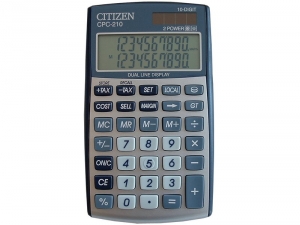 obrázek - Kalkulátor CITIZEN CPC-210, stolní, 10 digit, TAX, 2 lines, dual power