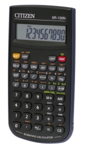 obrázek - Kalkulátor CITIZEN SR-135N, školní, 10 digit, pevné pouzdro, 128 funkcí
