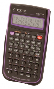 obrázek - Kalkulátor CITIZEN SR-270NPU purple, školní, 10+2 digit, 2 line, 236 funkcí