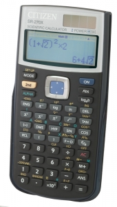 obrázek - Kalkulátor CITIZEN SR-270X, školní, 10+2 digit, 2 line, Matrix Display, 251 funkcí